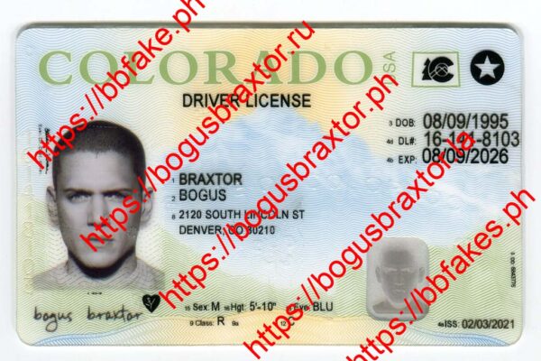 Colorado(New CO 2020) - Bogus Braxtor Fake ID