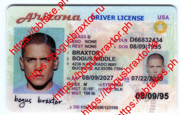 Arizona fake ID - Bogus Braxtor Fake ID